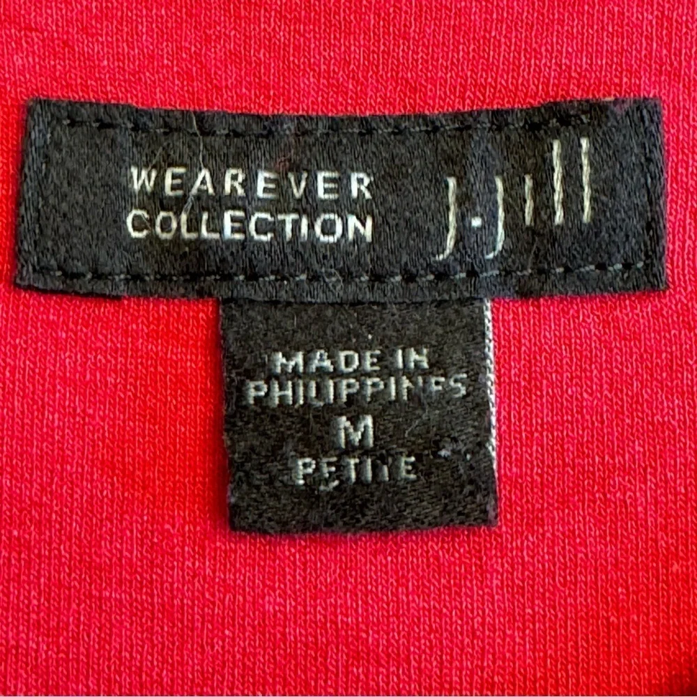 J. Jill Wearever Collection Tunic Blouse To Womens Size M Petite Watermelon Pink